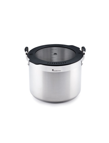 imagem de Panela de cozinha de 28cm, com tripla camada de aço inox e alumínio forjado, com alças ergonômicas, caçarola de cozinha, para todos os tipos de cozinhas1