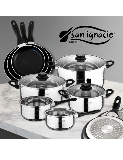 imagem de Conjunto San Ignacio: conjunto de três panelas + utensílios de cozinha de 8 peças3