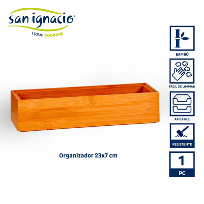 imagem de Organizador empilhável de bambu 23x7cm colecção Kinvara2