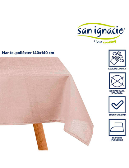 imagem de Toalha de mesa em poliéster 140x140cm colecção kinvara cinza claro2