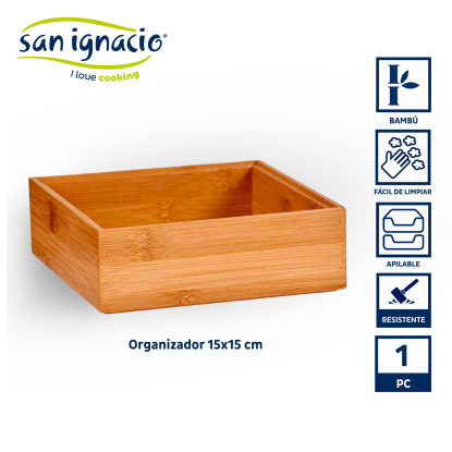 imagem de Organizador empilhável de bambu 15x15cm colecção Kinvara2