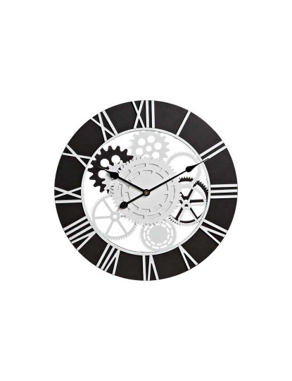 imagem de Relógio Parede Ferro Mdf Engranajes Preto 1