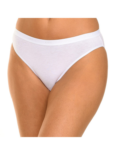imagem de Pack 3 Cuecas Les Pockets Senhora Branco e verde e violeta palo5
