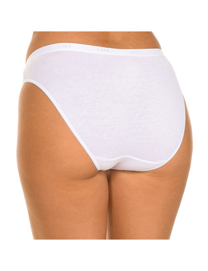 imagem de Pack 3 Cuecas Les Pockets Senhora Branco e verde e violeta palo4