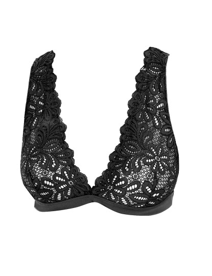 imagem de Bralette de renda Senhora Preto2