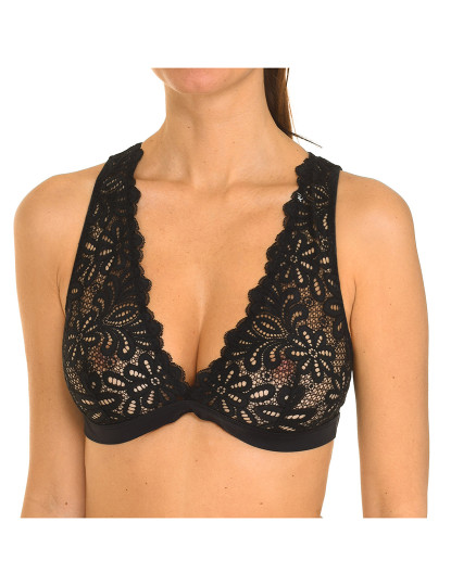 imagem de Bralette de renda Senhora Preto3