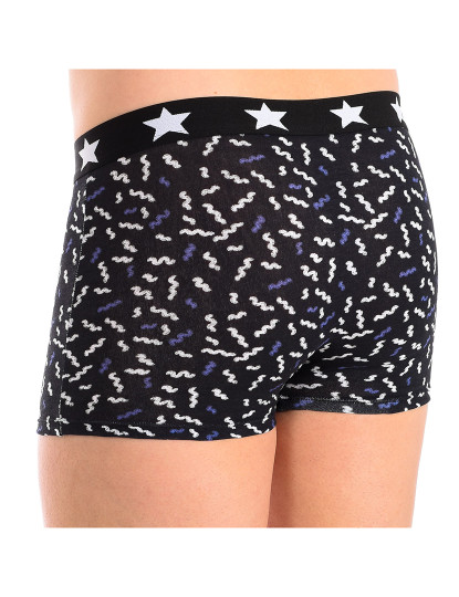 imagem de Pack 3 Boxers Homem Preto e Azul Estampado12