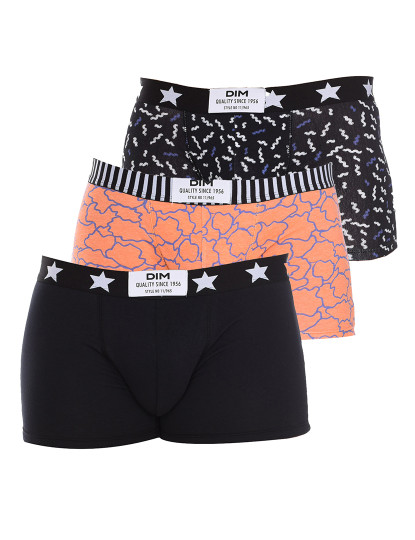 imagem de Pack 3 Boxers Homem Preto e Pêssego e Preto estampado2