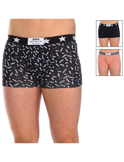 imagem de Pack 3 Boxers Homem Preto e Pêssego e Preto estampado7