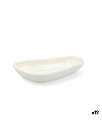 imagem de bandeja de aperitivos Select Irregular Cerâmica Branco 12,5 cm Pack 12x4