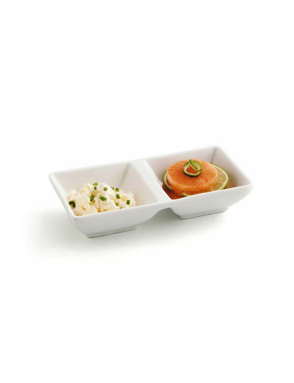 imagem de bandeja de aperitivos Select Cerâmica Branco 12 Unidades Pack 12x3