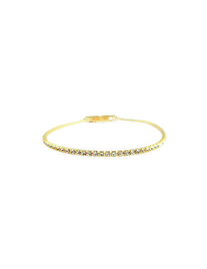 imagem de Pulseira Kayla com zircônia brilhante com acabamento em ouro amarelo 18 quilates Branco1