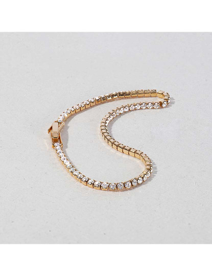 imagem de Pulseira Kayla com zircônias brilhantes com acabamento em ouro rosa 18 quilates Branco2