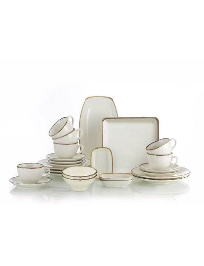 imagem de Conjunto Pequeno Almoço 30 Peças Creme2