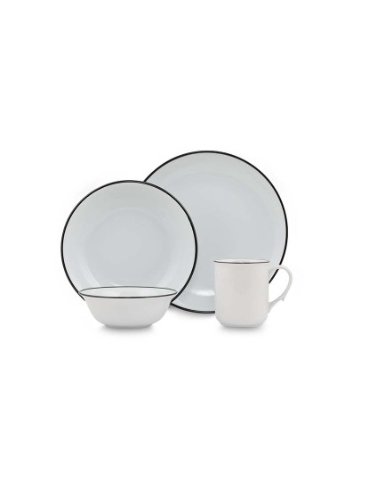 imagem de Serviço de Jantar 16 Peças Branco Preto6