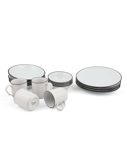 imagem de Serviço de Jantar 16 Peças Branco Preto7