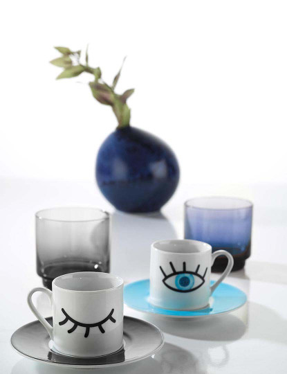 imagem de Conjunto de Chávenas de Café 4 Peças Multicor1
