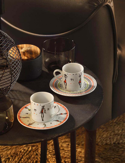 imagem de Conjunto de Chávenas De Café 4 Peças Multicor1