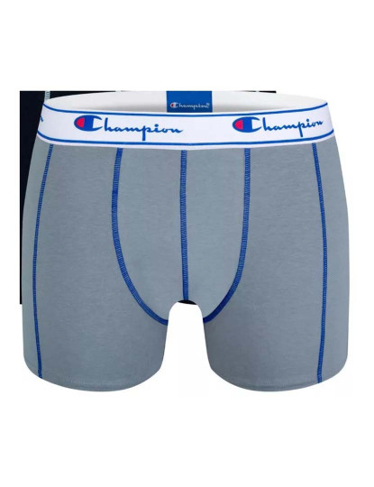 imagem de Pack 2 Boxers Homem Cinza/Azul com Logo1