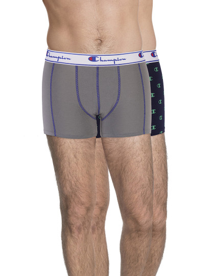 imagem de Pack 2 Boxers Homem Cinza/Azul com Logo4