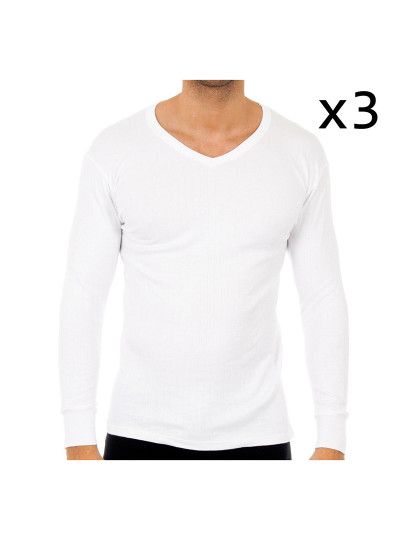 imagem de Pack 3 Longsleeves Homem Branco1