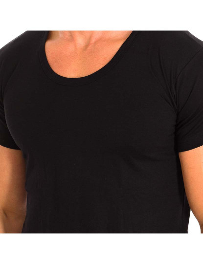 imagem de T-shirt sem Mangas Interior Homem Preto3