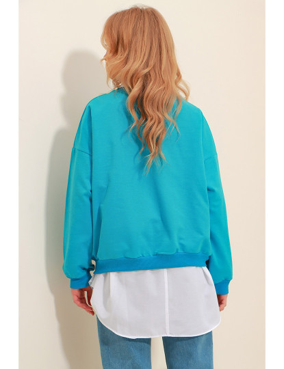 imagem de Sweatshirt Senhora Azul Turquesa2