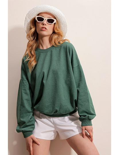 imagem de Sweatshirt de Senhora Verde Escuro2