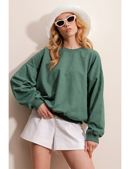 imagem de Sweatshirt de Senhora Verde Escuro1