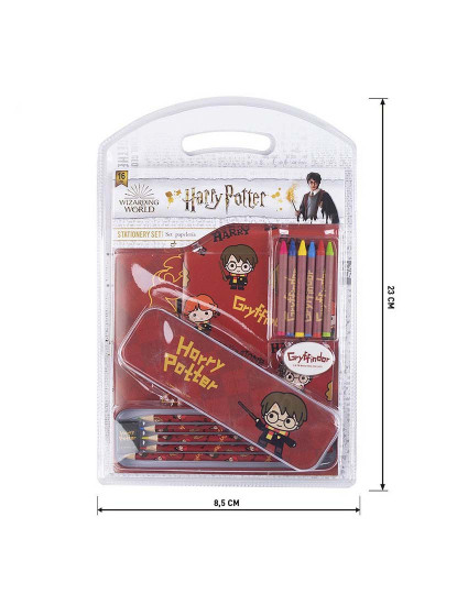 imagem de Conjunto de Papelaria Harry Potter 16 Peças Vermelho4