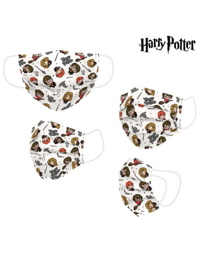imagem de Máscara Higiénica em Tecido Reutilizável Harry Potter Bege1