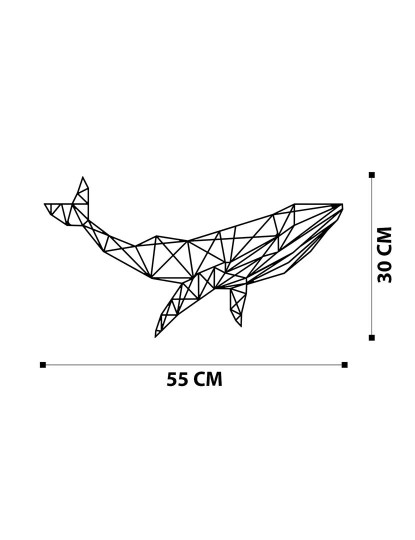 imagem de Decoração Parede Metal Whale6