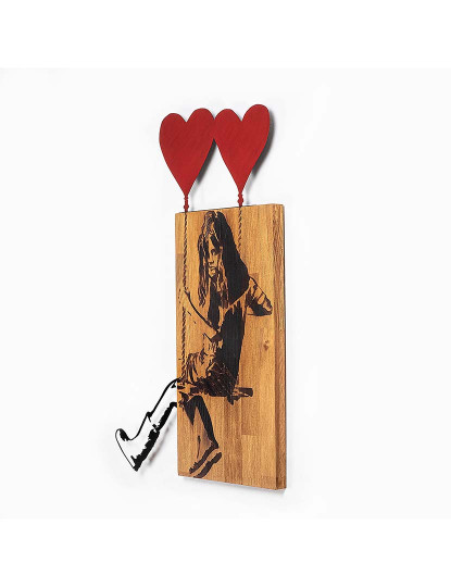 imagem de Decoração Parede Madeira Bansky - Girl on Swing7