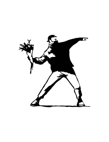 imagem de Decoração Parede Metal Bansky - Flower Thrower4