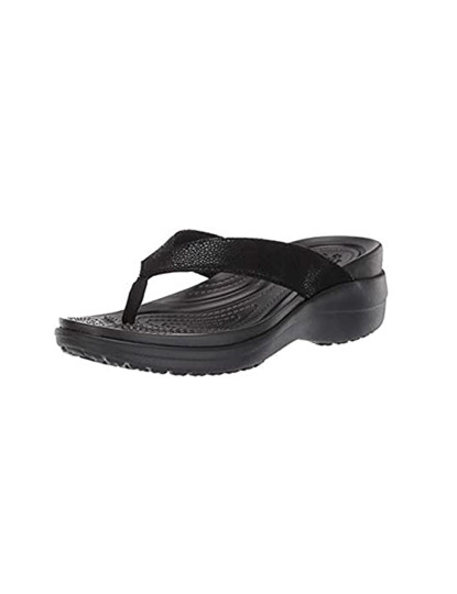 imagem de Chinelo Crocs Capri Strappy Flip W Preto1