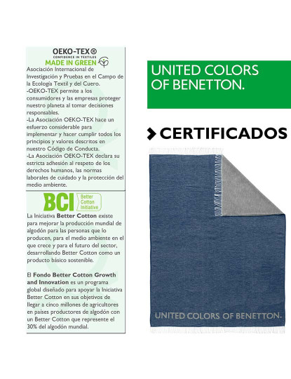 imagem de Manta Benetton Azul e Cinzento10