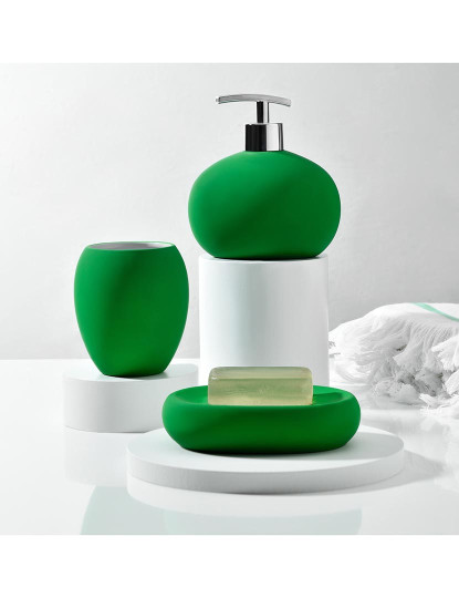 imagem de Conjunto 3 Acessórios Casa Banho Benetton Verde Elegante4