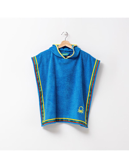 imagem de Poncho Criança 380 Gsm 100% Algodão Azul Kids 3