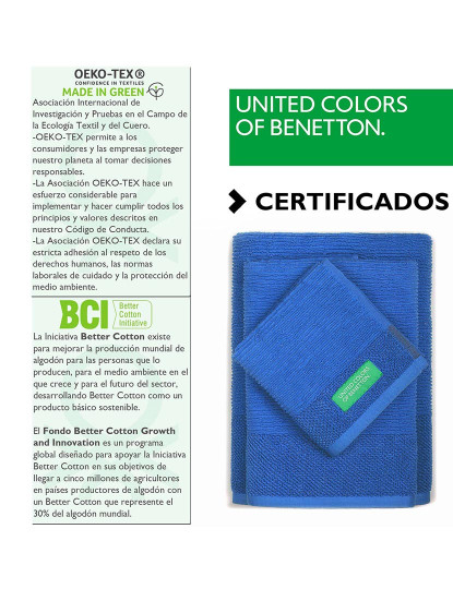 imagem de Conjunto de toalhas de banho em algodão azul Benetton10