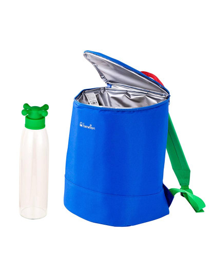 imagem de Conjunto de mochila isotérmica outdoor RPET + garrafa de água borossilicato Benetton 500ml1