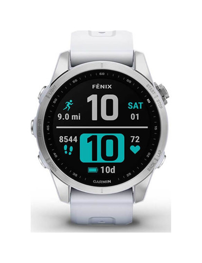 imagem de Garmin Fenix 7 Mostrador: Silver  Pulseira: Rubber White  Grau A+2