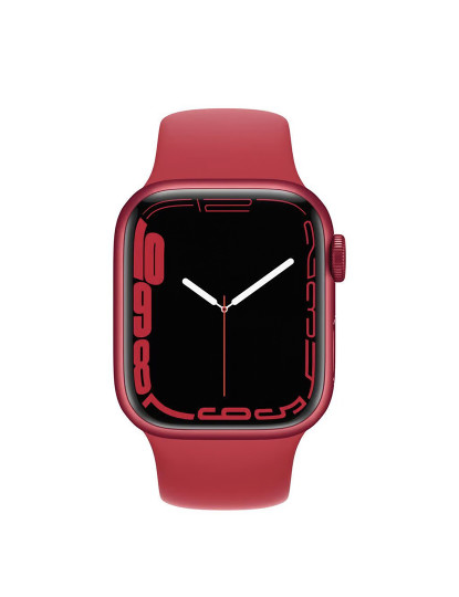 imagem de Apple Watch Series 7 45mm GPS + Cellular Aluminum Case Mostrador: Red  Pulseira: Sport Red  Novo de fábrica2