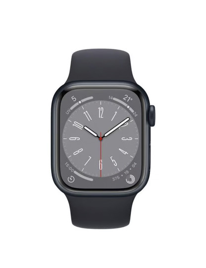 imagem de Apple Watch Series 8 41mm GPS+Cellular Aluminum Case Mostrador: Black  Pulseira: Sport Black  Novo de fábrica2