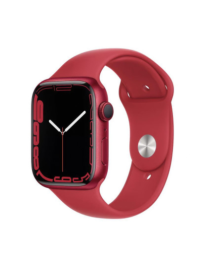 imagem de Apple Watch Series 7 45mm GPS + Cellular Aluminum Case Mostrador: Red  Pulseira: Sport Red  Novo de fábrica1