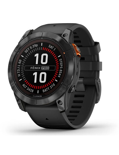 imagem de Garmin Fenix 7X Pro - Solar Edition Mostrador: Black  Pulseira: Rubber Black  Grau A1