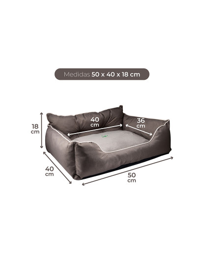 imagem de Cama para animais de estimação 50x40x18cm poliéster marrom Benetton be2