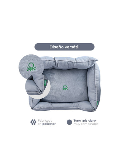 imagem de Cama para animais de estimação 50x40x18cm poliéster cinza Benetton be6