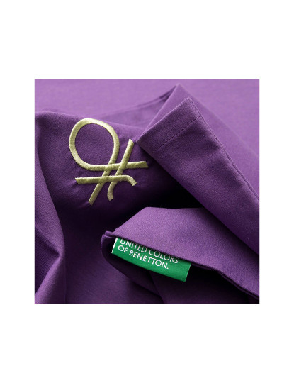 imagem de Conjunto de cama 2 peças (capa de edredão 150x220cm + fronha 63x63cm) arco-íris verde e roxo Benetton 70% algodão + 30% poliéster2