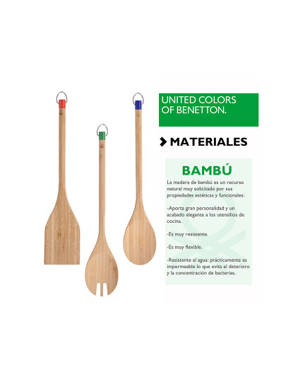 imagem de Conjunto de utensílios de cozinha de bambu 3 peças da Benetton7