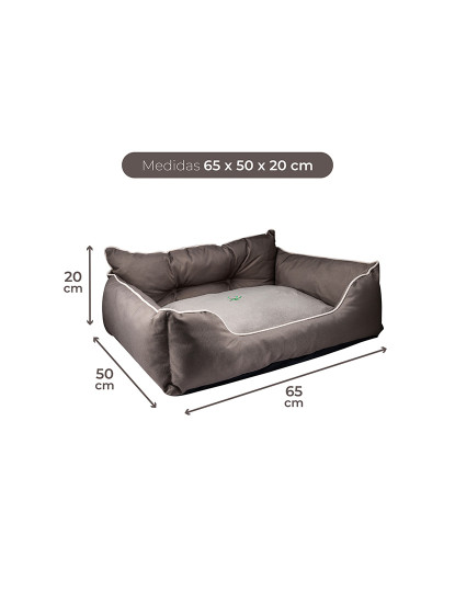 imagem de Cama para animais de estimação 65x50x20cm poliéster marrom Benetton be2